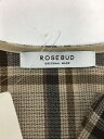 【中古】ROSE BUD◆長袖ワンピース/FREE/ポリエステル/BEG/チェック【レディースウェア】