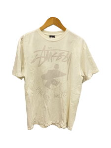 【中古】STUSSY◆Beach Roots Pigment Dyed Tee/Tシャツ/M/コットン/ホワイト/ステューシー//【メンズウェア】