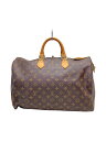 【中古】LOUIS VUITTON◆2)スピーディ40_モノグラム・キャンバス_BRW/PVC/BRW【バッグ】