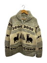 【中古】KANATA◆ニット・セーター(厚手)/--/ウール/WHT/総柄【メンズウェア】|詳細画像