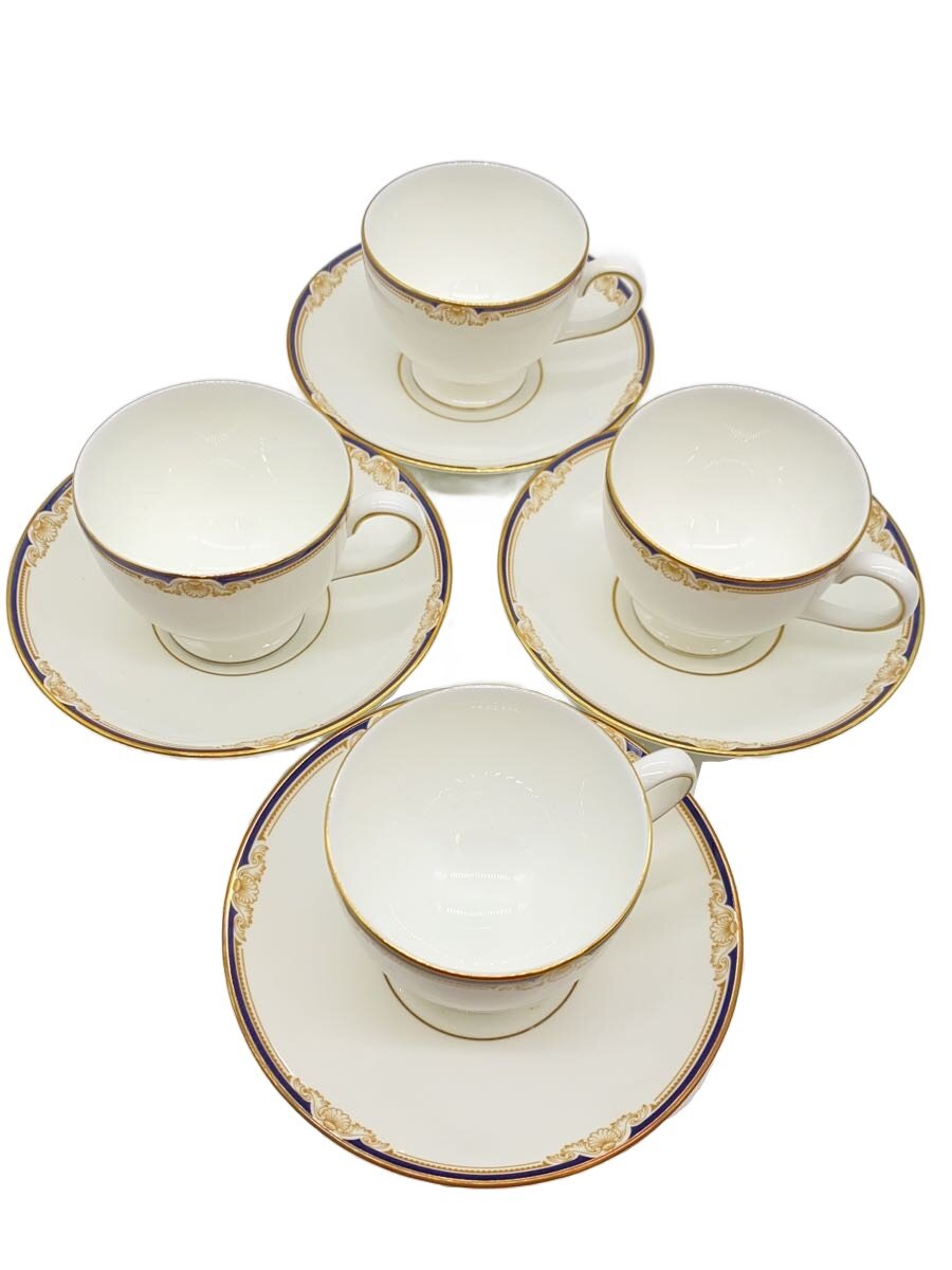 【中古】WEDGWOOD◆カップ&ソーサー/4点セット/WHT【キッチン用品】