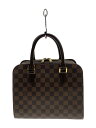 【中古】LOUIS VUITTON◆トリアナ_ダミエ・エベヌ_BRW/PVC/BRW【バッグ】