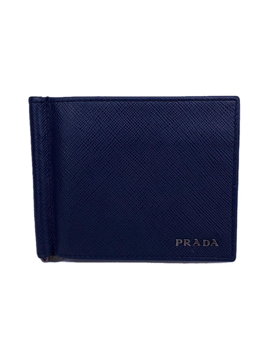 【中古】PRADA◆財布/--/NVY/無地/メンズ【服飾雑貨他】