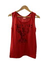 【中古】ROYAL/タンクトップ/M/--/RED/プリント/80s〜/usa製【メンズウェア】