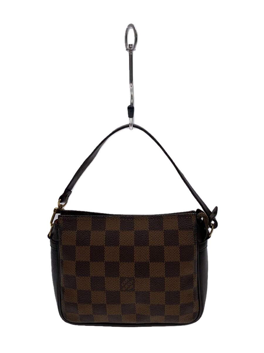 【中古】LOUIS VUITTON◆トゥールス・メイクアップ_ダミエ・エベヌ_BRW/PVC/ブラウン【バッグ】