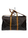 【中古】LOUIS VUITTON◆キーポル・バンドリエール50_モノグラム・キャンバス_BRW/PVC/BRW/モノグラム【バッグ】