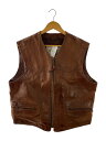 【中古】STEWART◆ベスト/L/レザー/BRW【メンズウェア】
