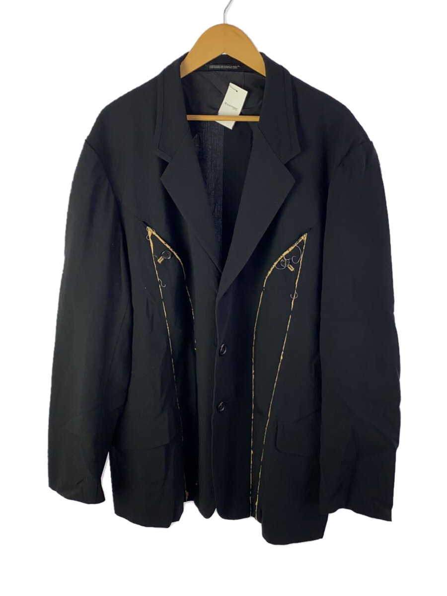 【中古】yohji yamamoto POUR HOMME◆99ss/テーラードジャケット/M/ウール/BLK/hc-j81-827【メンズウェア】