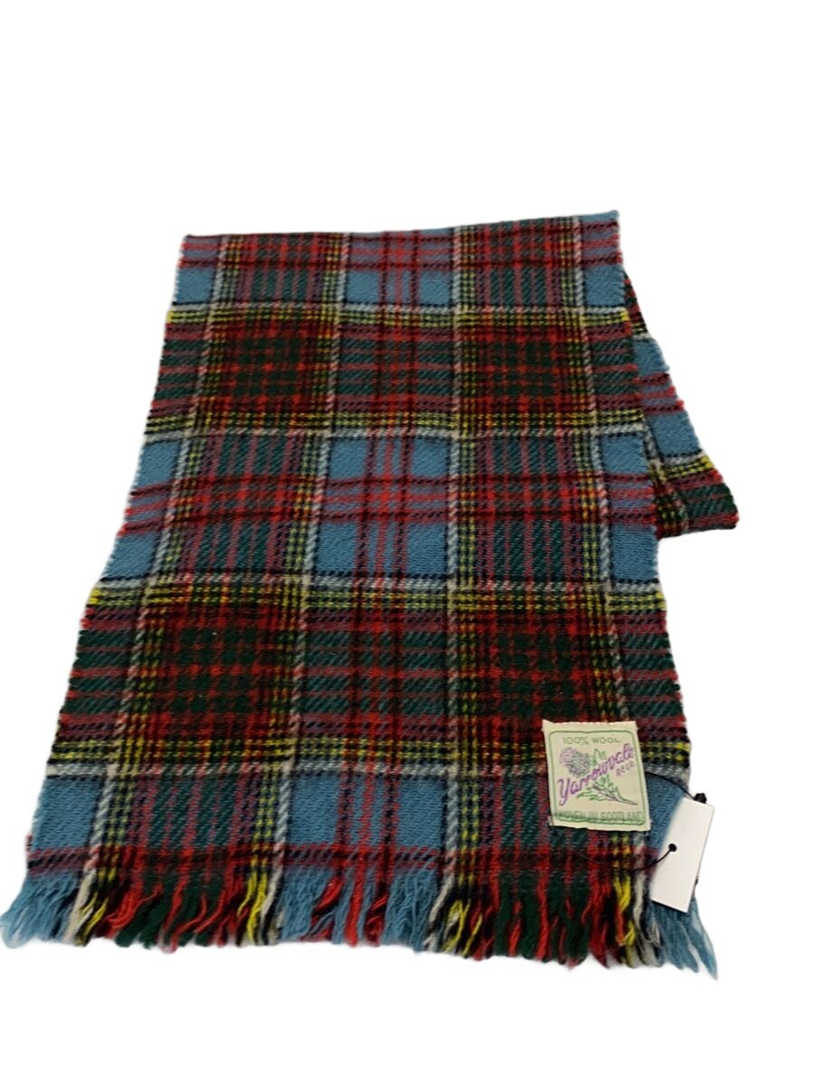 【中古】Yarrowvale/マフラー/ウール/RED/チェック/メンズ【服飾雑貨他】