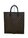 LOUIS VUITTON◆1)サック・プラ_ダミエ・エベヌ_BRW/PVC/BRW