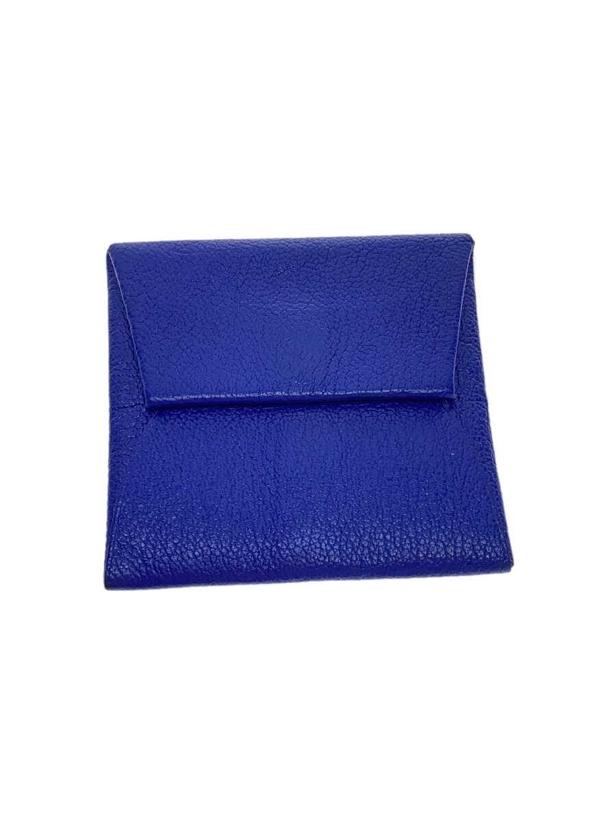 【中古】HERMES◆コインケース/レザー/BLU/無地/メンズ【服飾雑貨他】