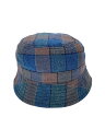 【中古】Whimsy◆22AW/PLAID HAT/バケットハット/FREE/BLU/チェック/WMS-22AW-013/日本製//【服飾雑貨他】