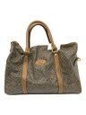 【中古】NINA RICCI◆ボストンバッグ/--/GRY/総柄【バッグ】