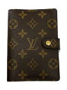 【中古】LOUIS VUITTON◆アジェンダPM_モノグラム_BRW/レザー/BRW/総柄/メンズ【服飾雑貨他】
