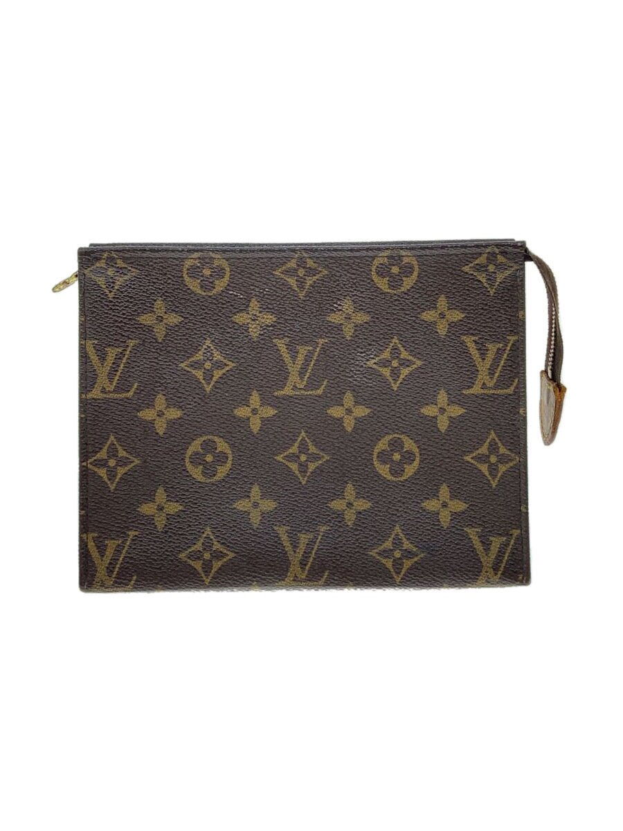 LOUIS VUITTON - 【中古】LOUIS VUITTON◆ポッシュ・トワレット19_モノグラム・キャンバス_BRW/PVC/BRW【バッグ】