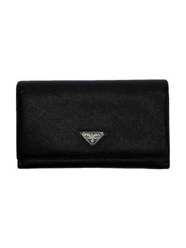 【中古】PRADA◆長財布/--/ブラック/無地/メンズ//【服飾雑貨他】 【中古】PRADA◆長財布/--/ブラック/無地/メンズ//【服飾雑貨他】