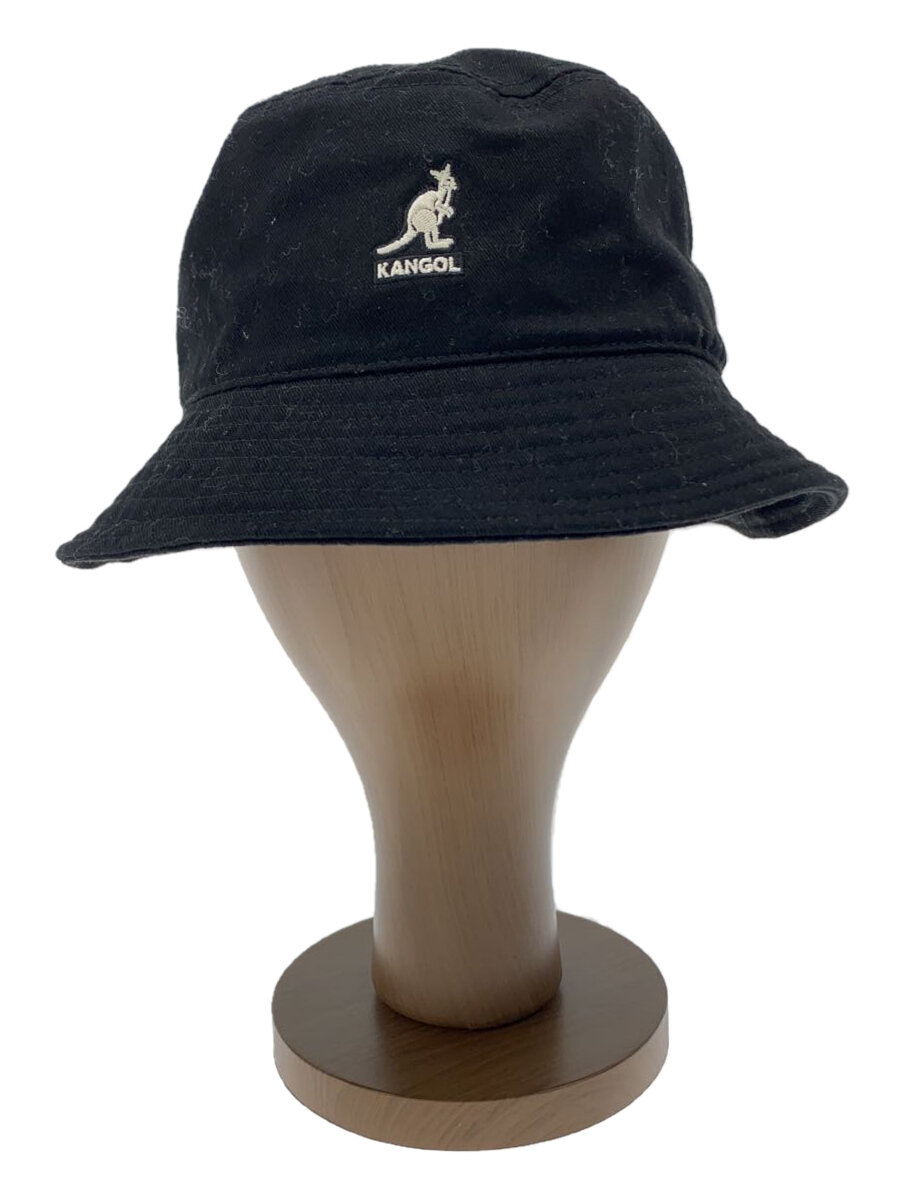【中古】KANGOL◆バケットハット/M/コットン/BLK/無地/メンズ/K4224HT【服飾雑貨他】