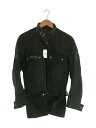 【中古】Belstaff◆TRIAL MASTER PRO/イングランド製/ジャケット/--/コットン/KHK/ベルト付【メンズウェア】