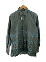 【中古】PERIOD FEATURES/カディシャツ/長袖シャツ/--/コットン/GRY【メンズウェア】(4)