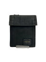 【中古】PORTER◆財布/コットン/BLK/無地/メンズ【服飾雑貨他】