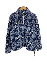 【中古】Timberland◆フリースジャケット/S/ポリエステル/NVY/総柄【メンズウェア】