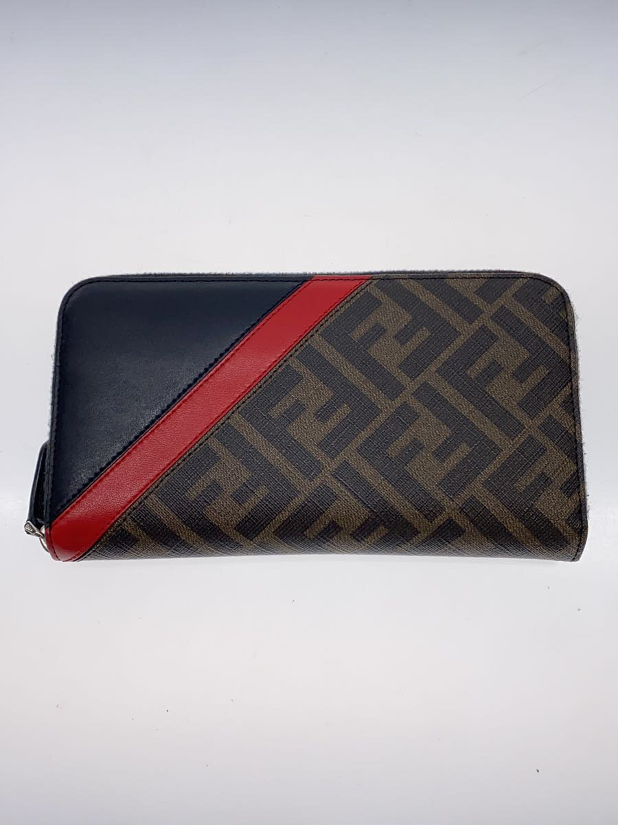 【中古】FENDI◆長財布/--/BRW/総柄/メンズ/7m0210【服飾雑貨他】