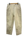 【中古】YAECA◆CHINO CLOTH PANTS TUCK TAPERED/32/コットン/クリーム/11656//【メンズウェア】
