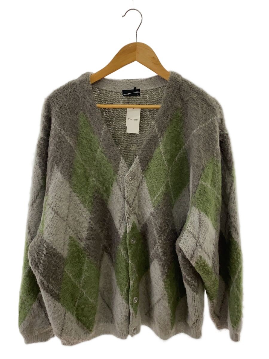 【中古】LAD MUSICIAN◆22AW/ARGYLE MOHAIR KNIT CARDIGAN/カーディガン/44/GRN/2222-032//【メンズウェア】