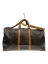 【中古】LOUIS VUITTON◆キーポル55_モノグラム・キャンバス_BRW/PVC/BRW【バッグ】