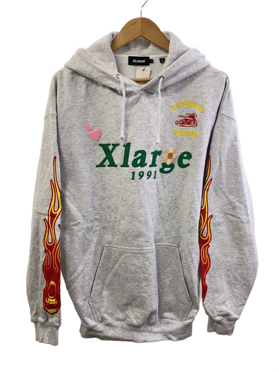 X-LARGE◆PIGMENT DYLED PUFF LOGO PULLOVER HOODED SWEAT/XL101223012004//