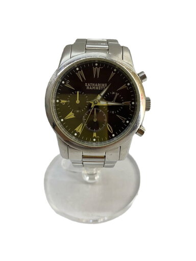 【中古】KATHARINE HAMNETT◆腕時計/アナログ/BLK/SLV/KH-20A5//【服飾雑貨他】 【中古】KATHARINE HAMNETT◆腕時計/アナログ/BLK/SLV/KH-20A5//【服飾雑貨他】