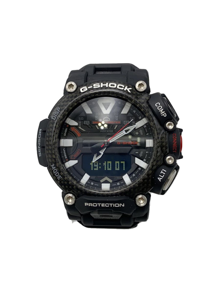 【中古】CASIO◆クォーツ腕時計_G-SHOCK/デジアナ/BLK【服飾雑貨他】