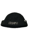 【中古】EXAMPLE◆ニットキャップ/FREE/アクリル/BLK/メンズ【服飾雑貨他】