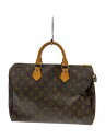 【中古】LOUIS VUITTON◆スピーディー35旧型/鍵欠品/プルレザーダメージ/リベット錆/PVC/BRW/総柄/【バッグ】