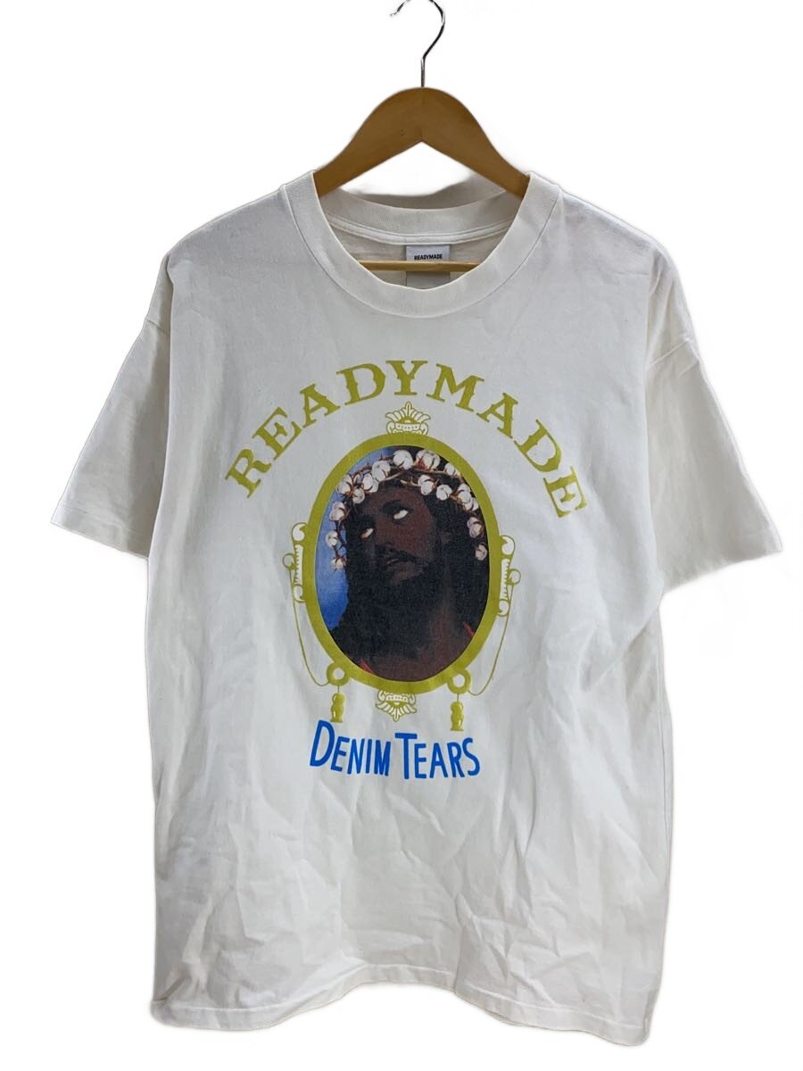 READYMADE◆22ss/COTTON WREATH TEE/L/WHT/プリント/re-dt-wh-00-00-12