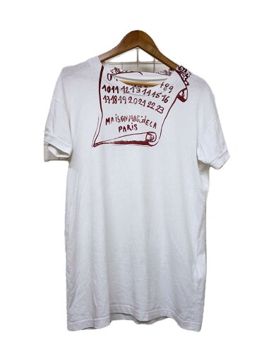 【中古】Martin Margiela◆Tシャツ/48/コットン/WHT/プリント/01PR/2021/1159/1【メンズウェア】 【中古】Martin Margiela◆Tシャツ/48/コットン/WHT/プリント/01PR/2021/1159/1【メンズウェア】