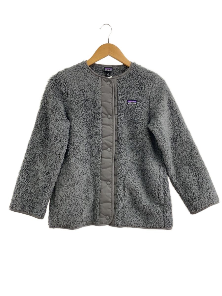 【中古】patagonia◆キッズロスガトスカーディガン/フリースジャケット/XL（14）/ポリエステル/GRY/65440【レディースウェア】