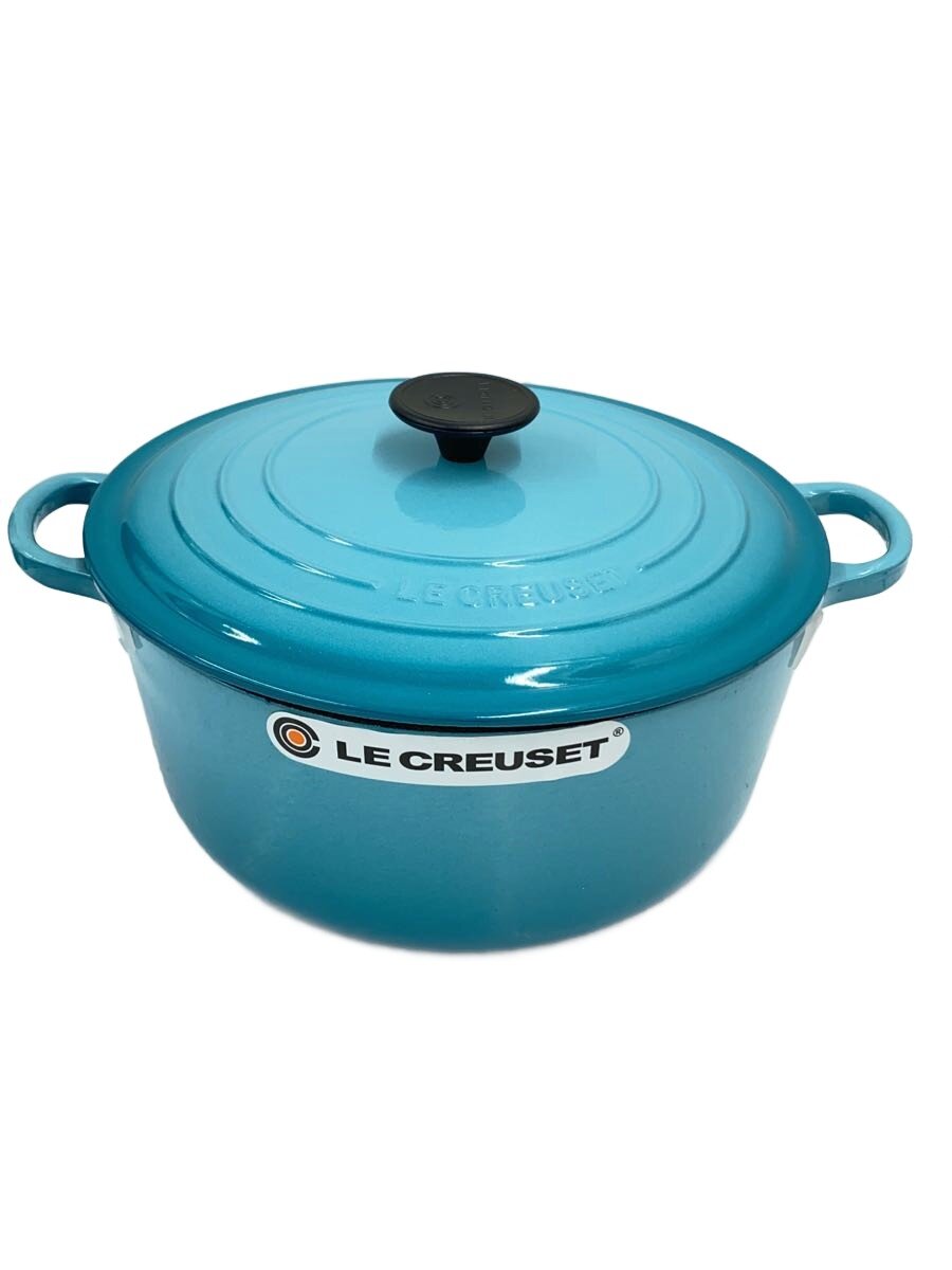 【中古】LE CREUSET◆鍋/サイズ:26cm/BLU/ココット ロンド//【キッチン用品】