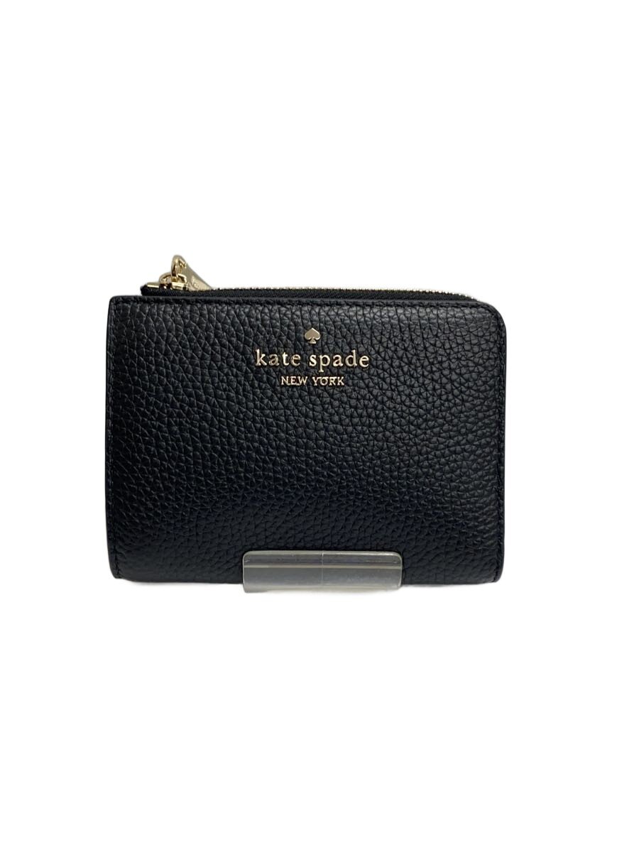 【中古】kate spade new york◆2つ折り財布/レザー/ブラック/レディース/kl842【服...