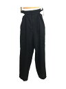 【中古】JEANASIS◆22SS/サイドカットアウトフラップポケットパンツ/ボトム/M/ポリエステル/BLK/JS050733CF【レディースウェア】