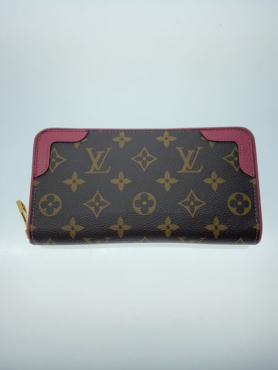 【中古】LOUIS VUITTON◆ジッピー・ウォレット・レティーロ_モノグラム・キャンバス_BRW_オロール/PVC/BRW/モノグラム/レデ【服飾雑貨他】