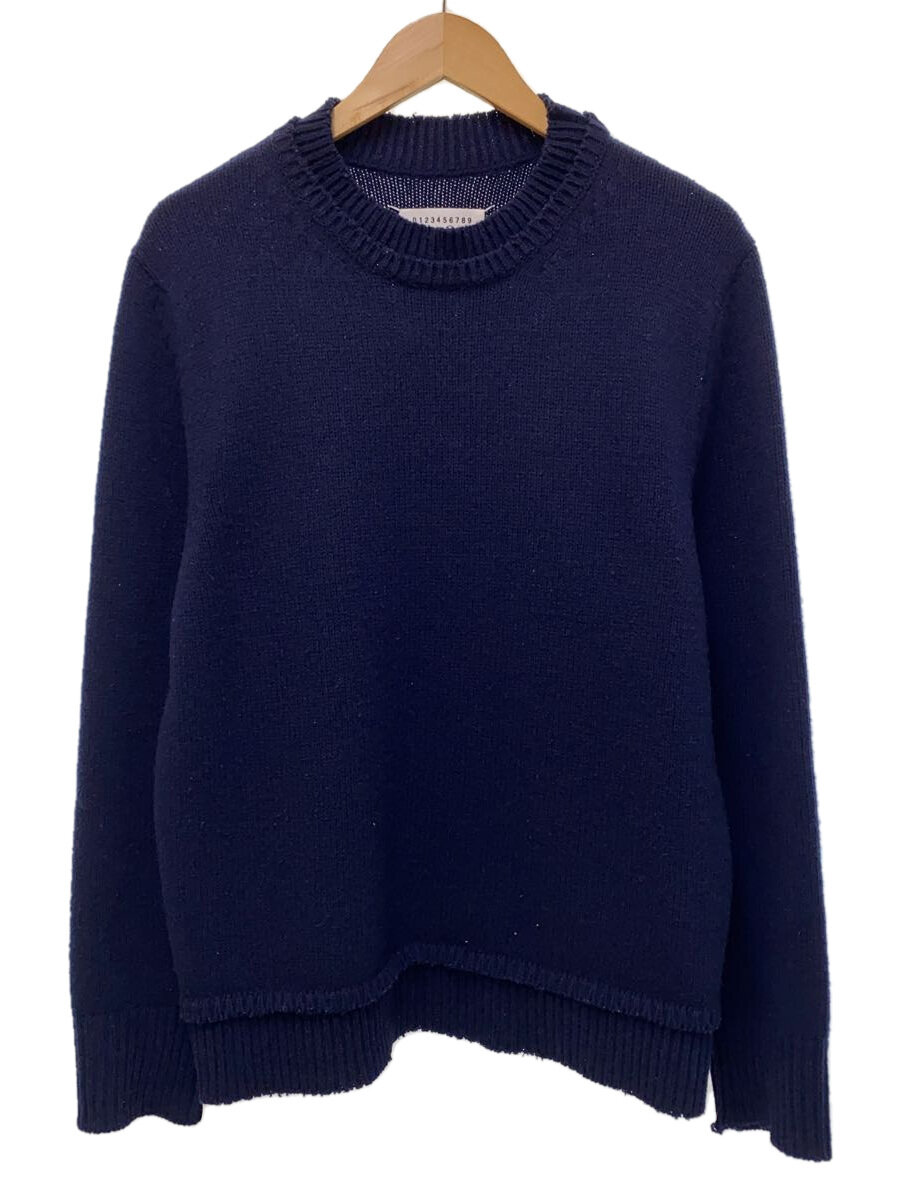 【中古】Maison Margiela◆クルーネックニット/セーター/S/ウール/ネイビー/S50GP0243 S17785【メンズウェア】