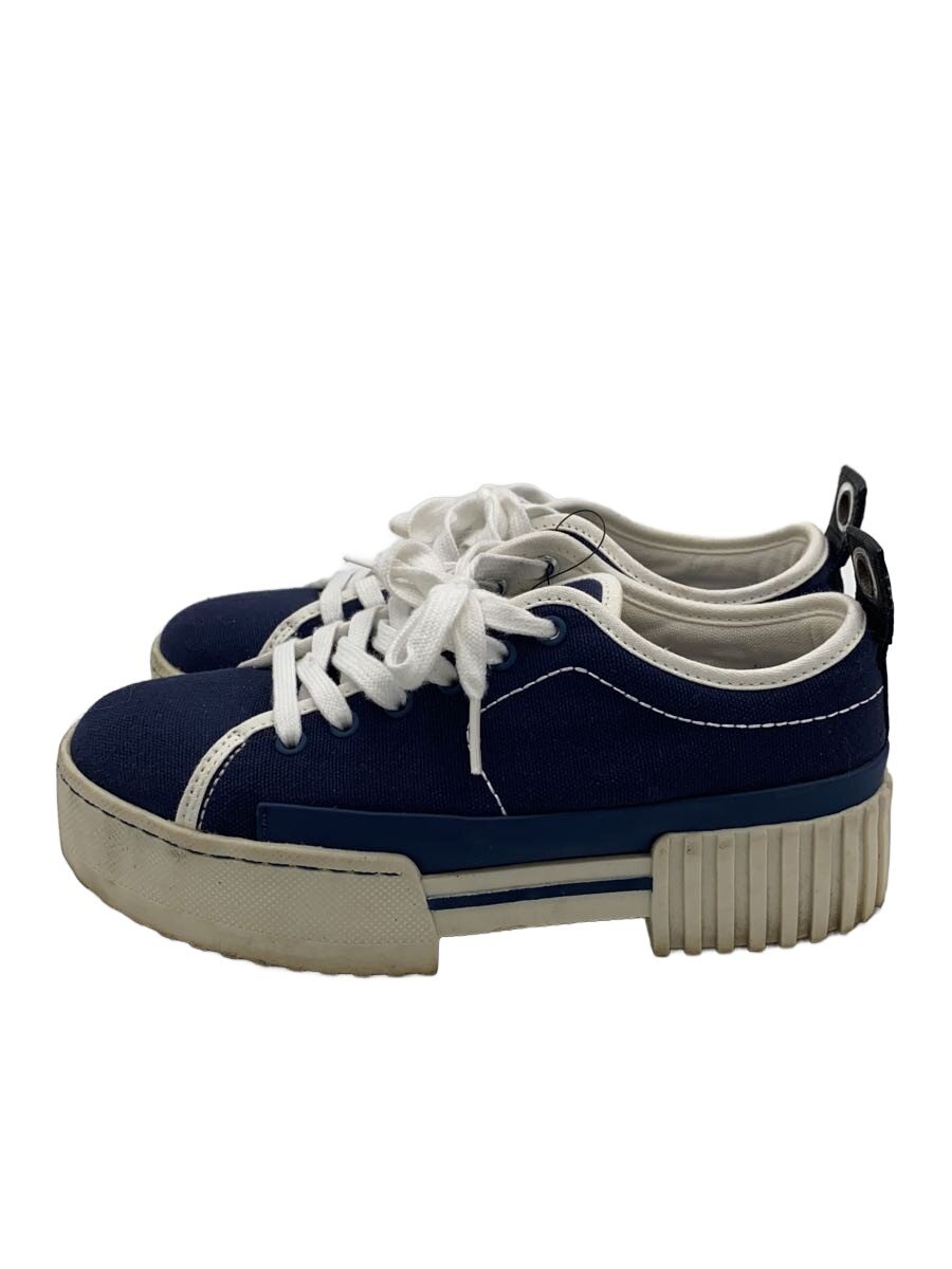 【中古】DIESEL◆ローカットスニーカー/23cm/NVY/キャンバス/厚底【シューズ】