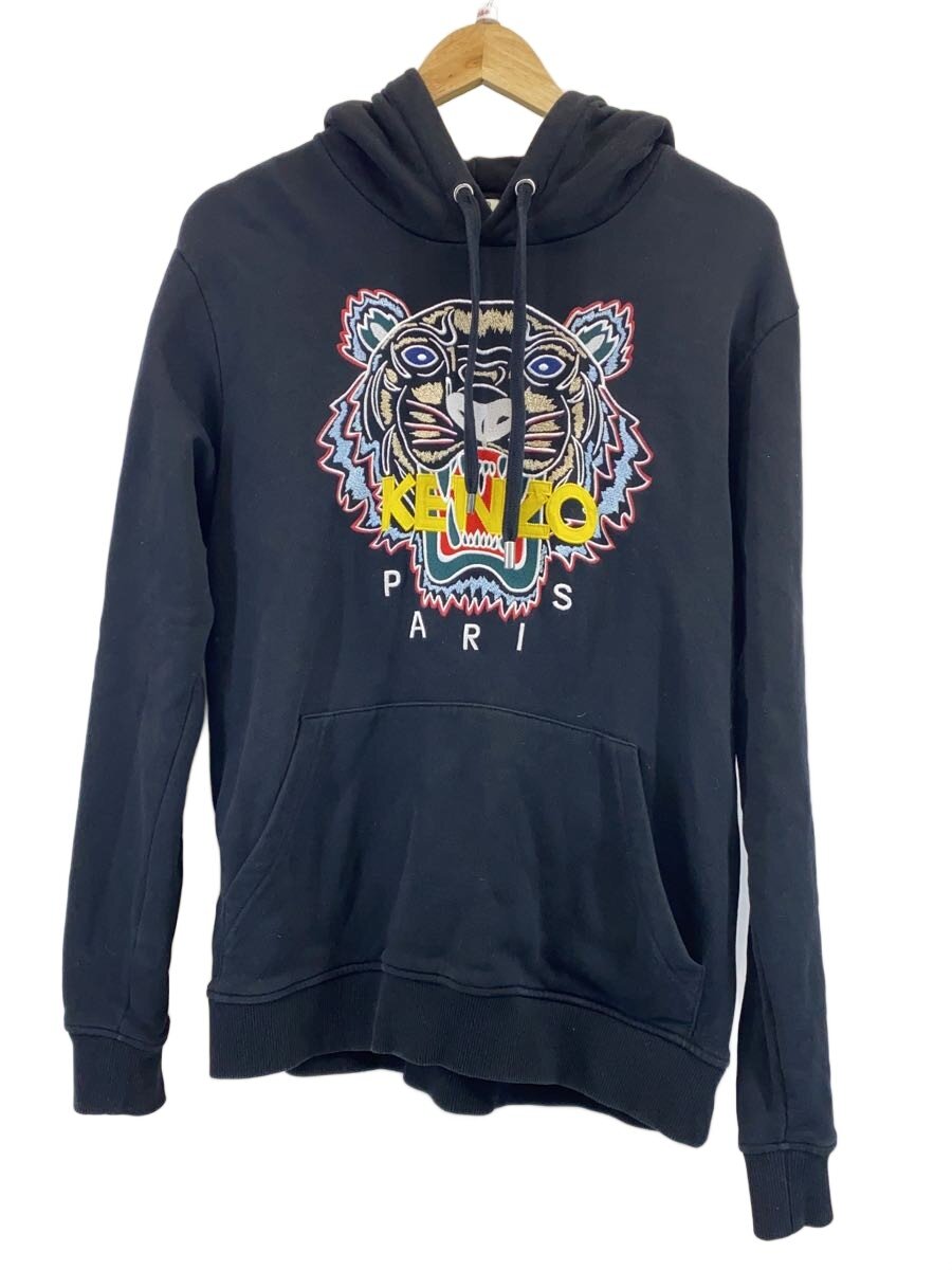 【中古】KENZO◆パーカー/M/コットン/BLK/無地/F865SW4154XA【メンズウェア】