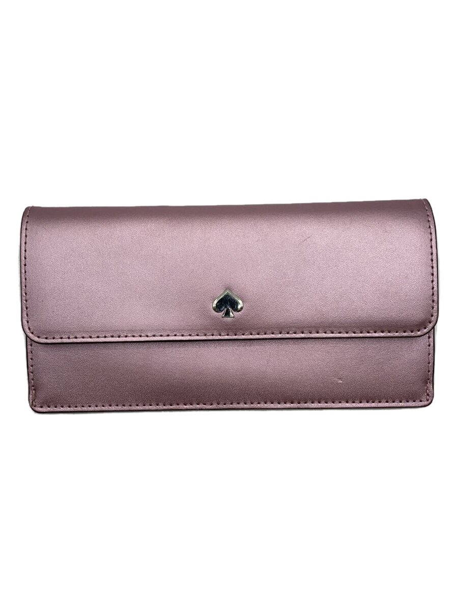 【中古】kate spade new york◆長財布/レザー/PNK/レディース/WLRU5594【服飾雑貨他】