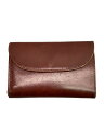 【中古】White house Cox◆3FOLD WALLET/BRIDLE/3つ折り財布/馬革/BRW/無地/メンズ/s7660【服飾雑貨他】