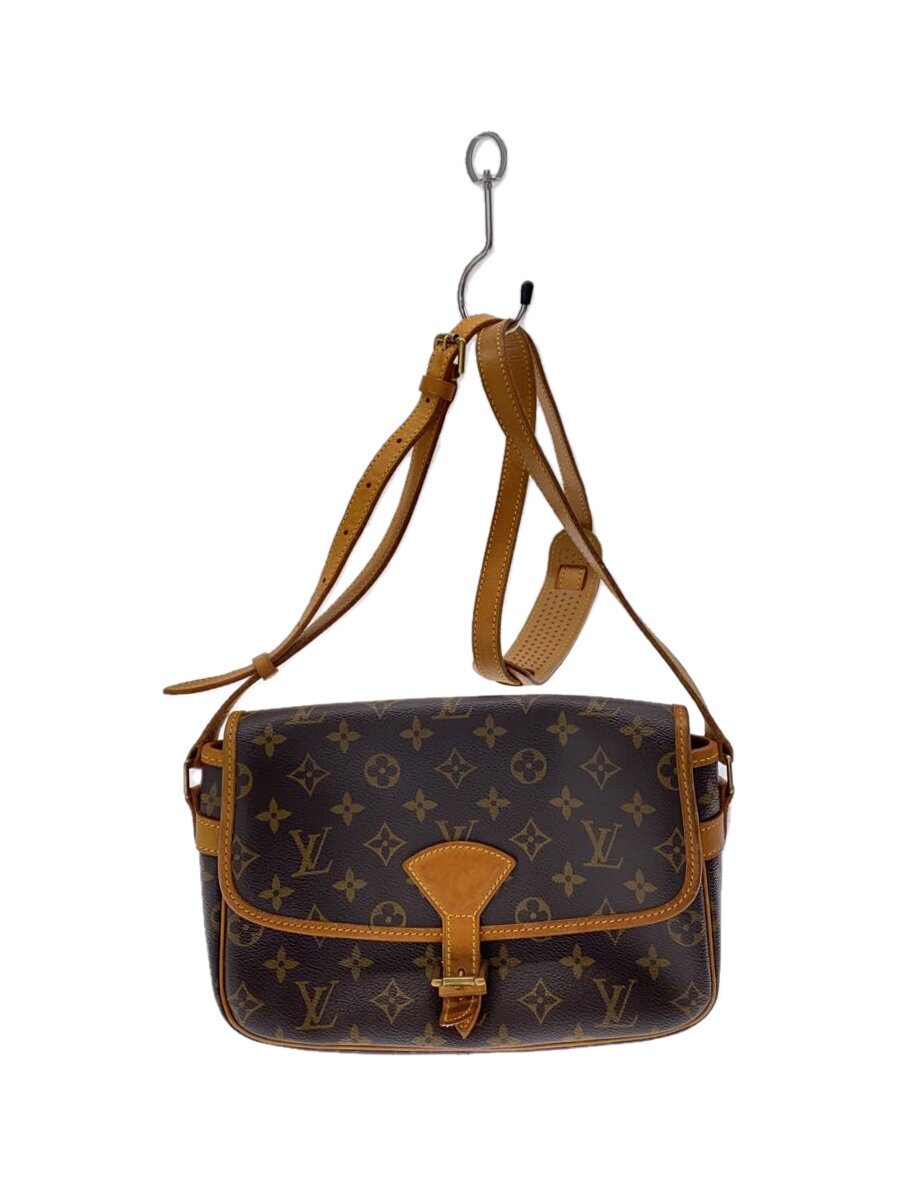 【中古】LOUIS VUITTON◆ソローニュ_モノグラム・キャンバス_BRW/PVC/BRW【バッグ】