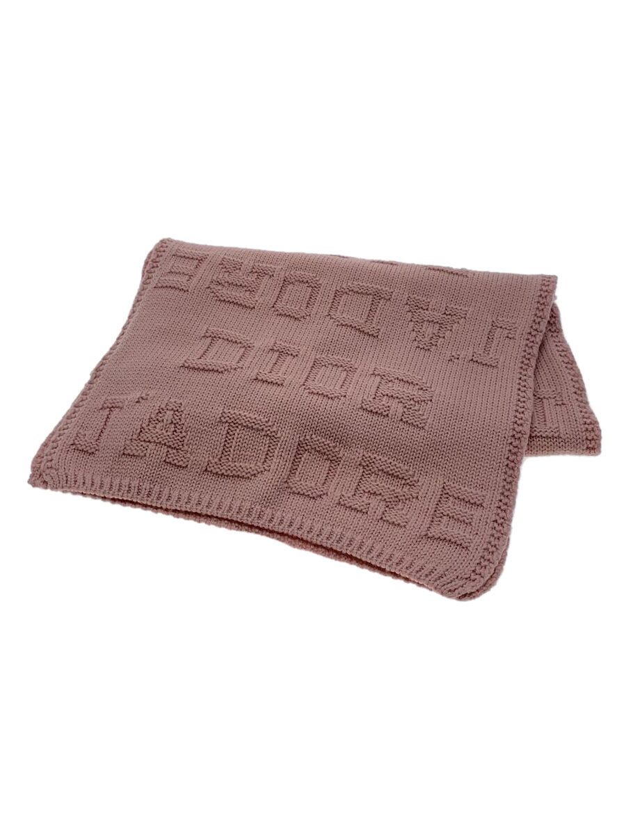 【中古】Christian Dior◆JADOREDIOR/マフラー/ウール/PNK/レディース【服飾雑貨他】