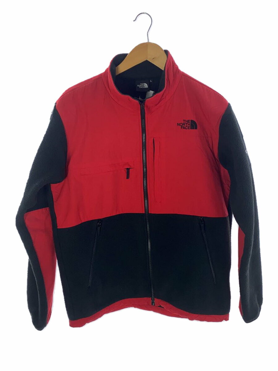 【中古】THE NORTH FACE◆DENALI JACKET_デナリジャケット/L/ポリエステル/RED【メンズウェア】