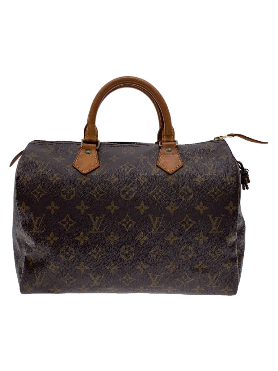 【中古】LOUIS VUITTON◆1)スピーディ30_モノグラム・キャンバス_BRW/PVC/BRW【バッグ】